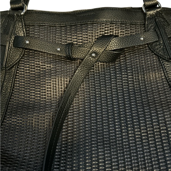 Perlina Black Leather Tote in like new condition. - Picture 2 of 6